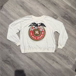 Recycled Karma Miller Brewing Co. White Sweatshirt